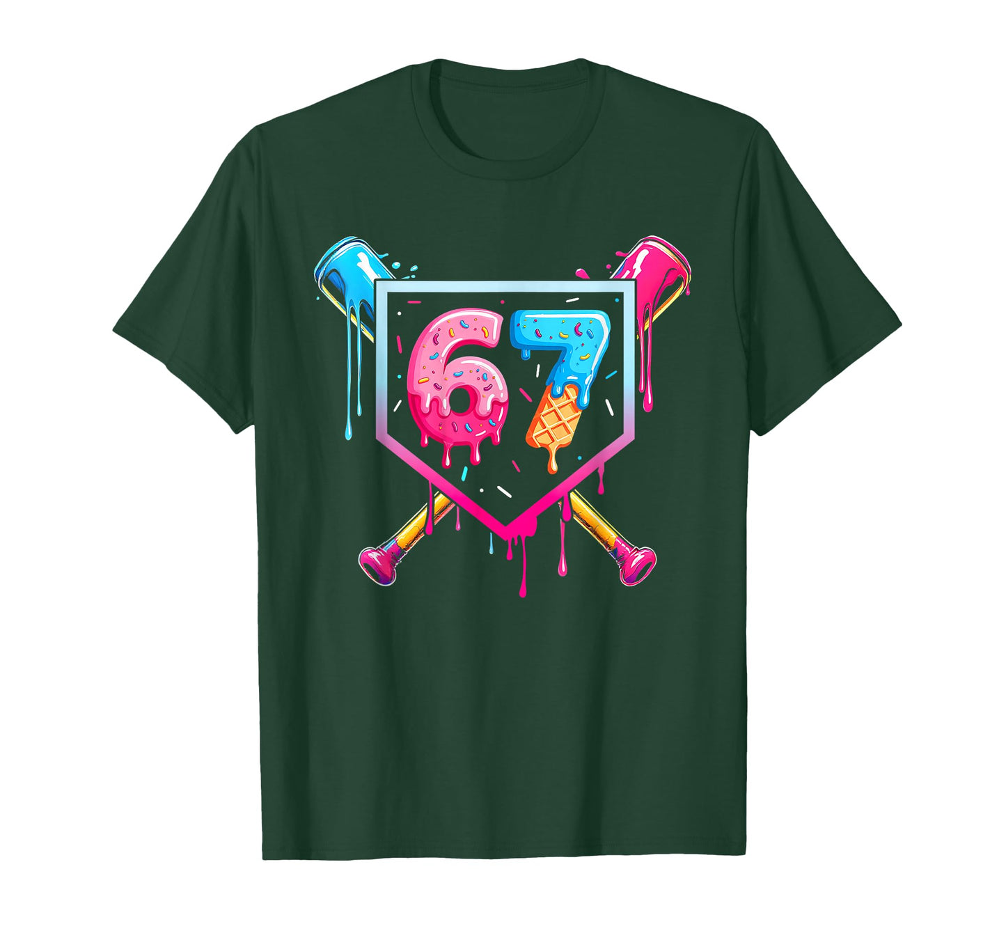 Baseball Drip 6-7 Funny Meme Six Seven Boys Girls T-Shirt