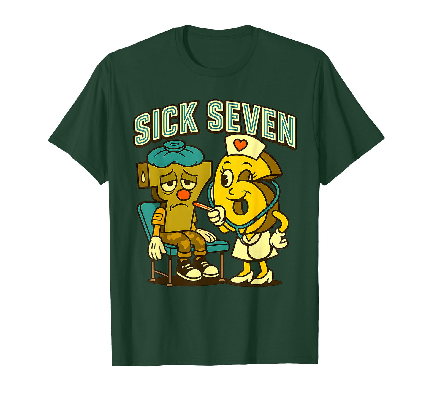 Sick Seven 67 Halloween Funny Meme Sick 7 and Nurse 6 T-Shirt