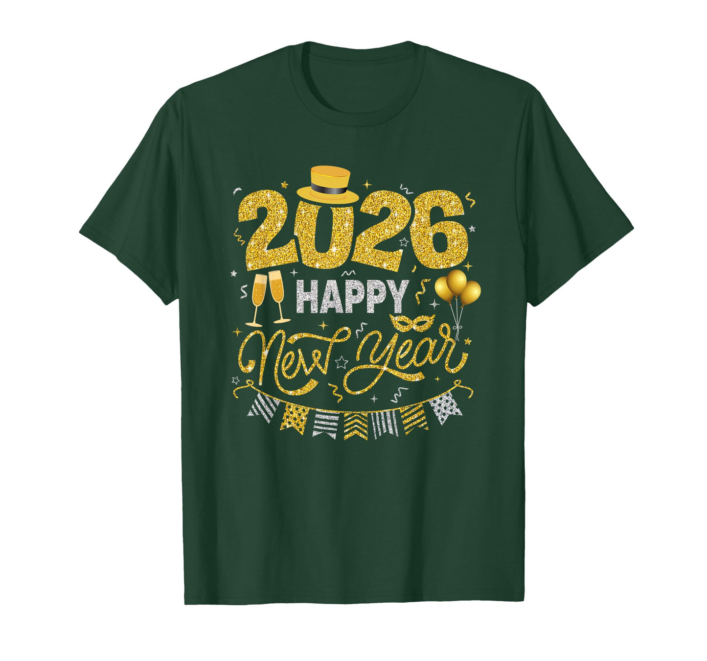 Happy New Year 2026 Fireworks Countdown New Years Eve Party T-Shirt