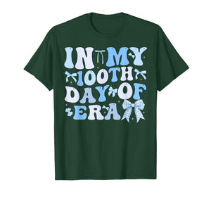 in My 100th Day of School Era Coquette Bow Girl Women Kid T-Shirt