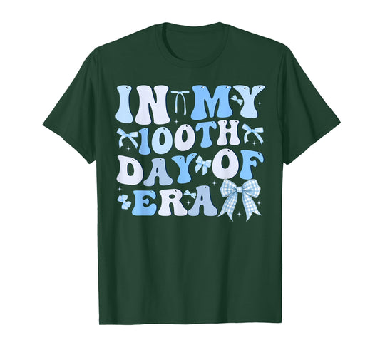 in My 100th Day of School Era Coquette Bow Girl Women Kid T-Shirt