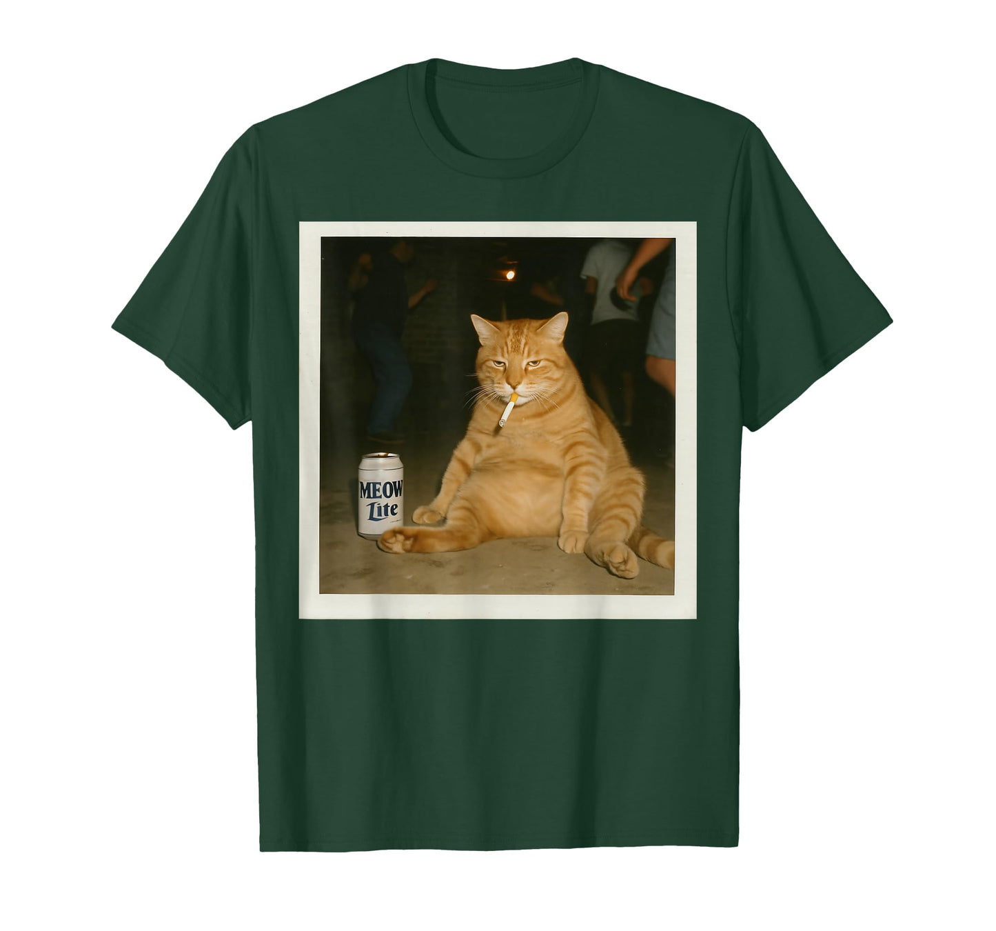 Stupid Brainrot Humor Cat: Meow Lite Party Cat Meme T-Shirt