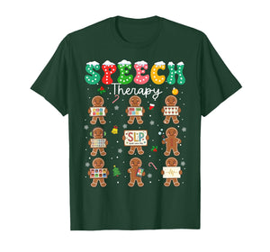 Speech Therapy Christmas SLP Therapy Cookies Gingerbread T-Shirt
