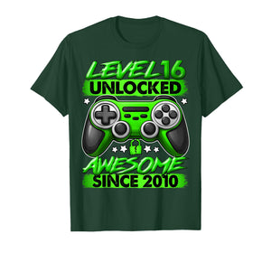 Level 16 Unlocked 16 Year Old Gifts Boys 16th Birthday Boy T-Shirt