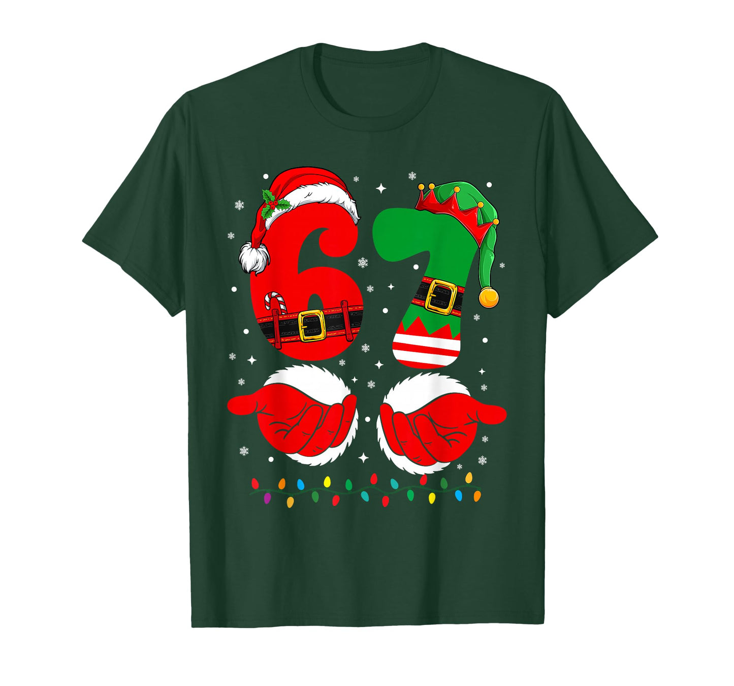 Funny 67 Christmas 6 7 Meme Six Seven for Boys Teacher Kids T-Shirt
