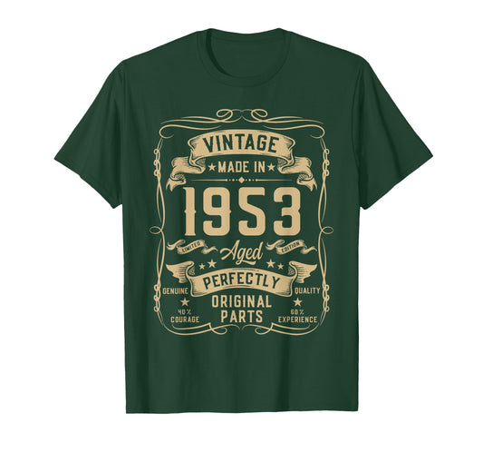 Vintage 1953 73yr 73rd Birthday Gifts for Men 73 Years Old T-Shirt