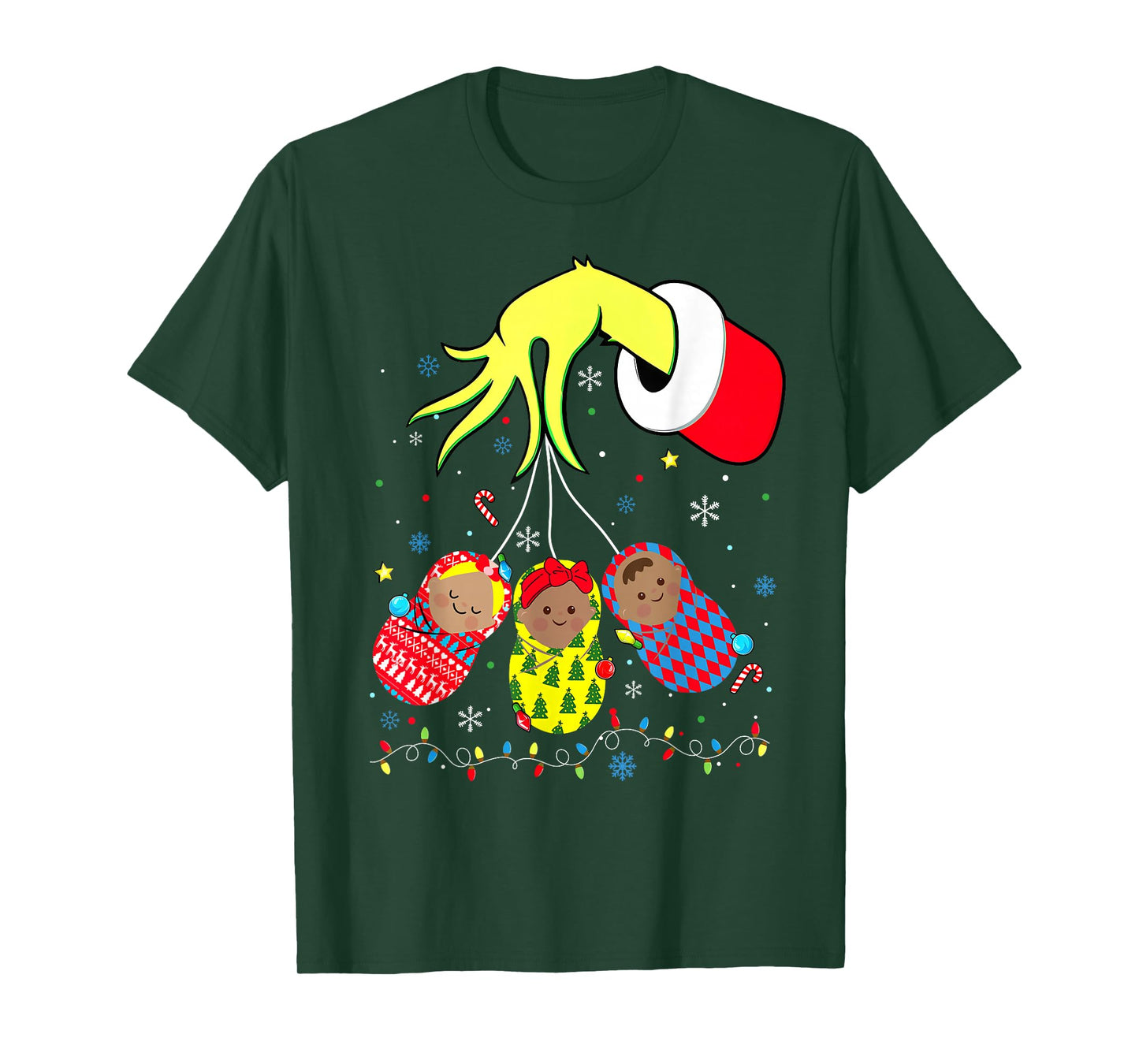 Labor and Delivery Nurse Xmas Lights Merry Christmas Holiday T-Shirt