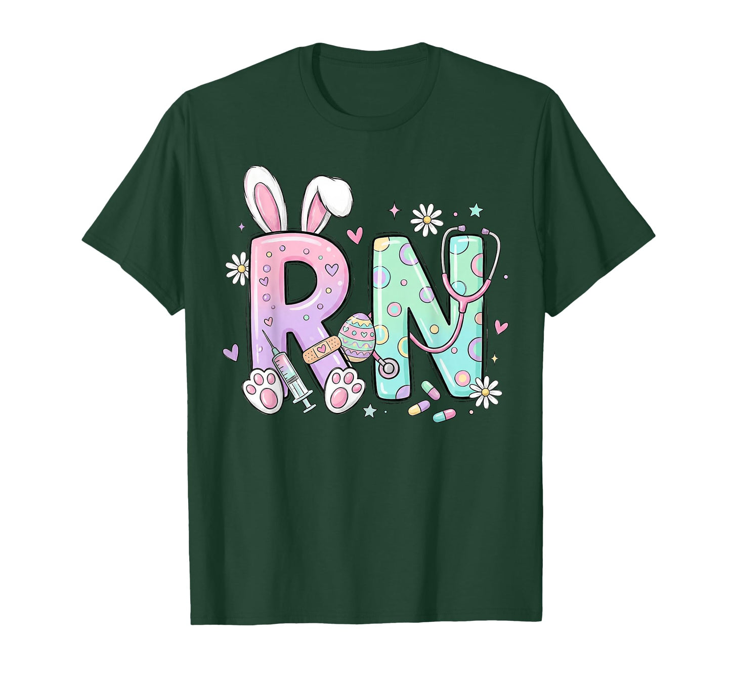RN Easter Bunny Nurse Registered Nursing Medical T-Shirt