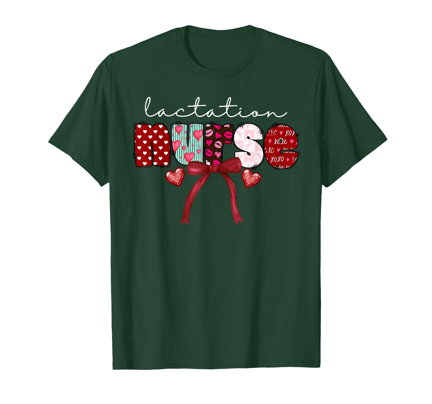 Lactation Nurse Coquette Bow Valentine IBCLC Appreciation T-Shirt