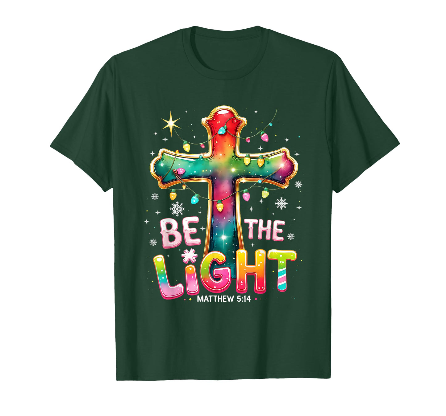 Be The Light Matthew 5:14 Christian Christmas T-Shirt