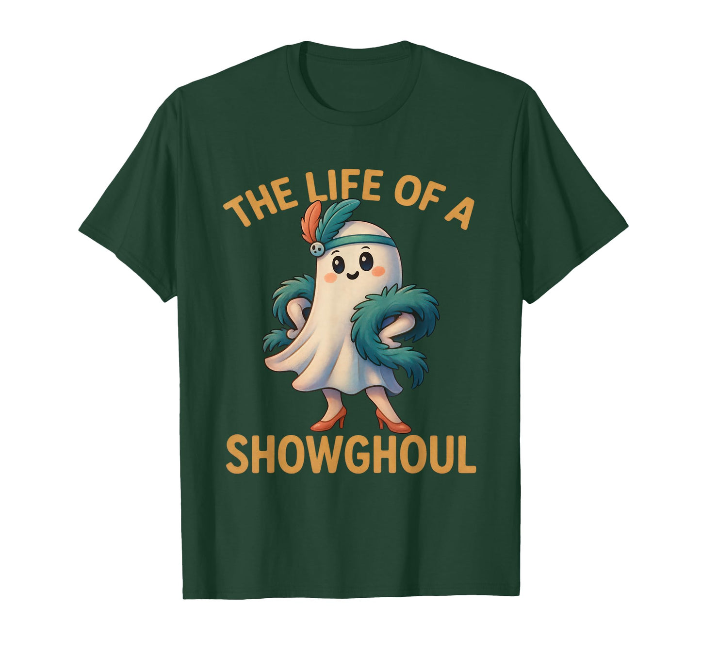 The Life of a Showghoul Flapper Ghost 1920s Retro Pun T-Shirt