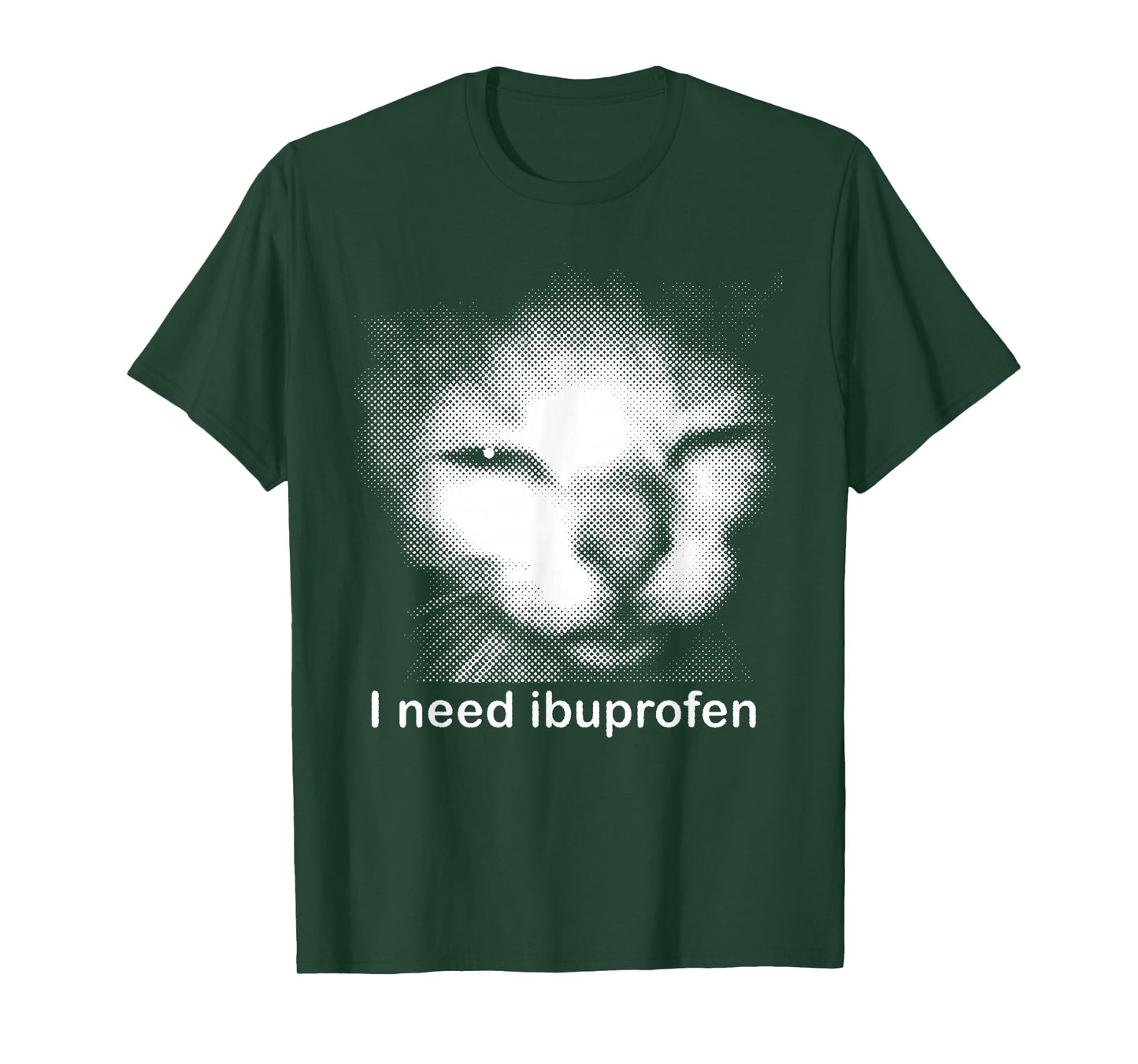 Funny Ibuprofen Cat Meme with Cringe Ugly Feline Face T-Shirt
