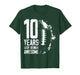 10th Birthday Retro American Football 10 Years Old Boy Girl T-Shirt