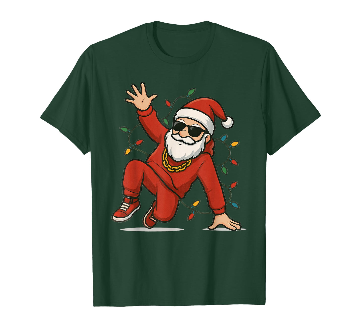 Dancing Hip Hop Santa Claus Xmas Christmas Party T-Shirt