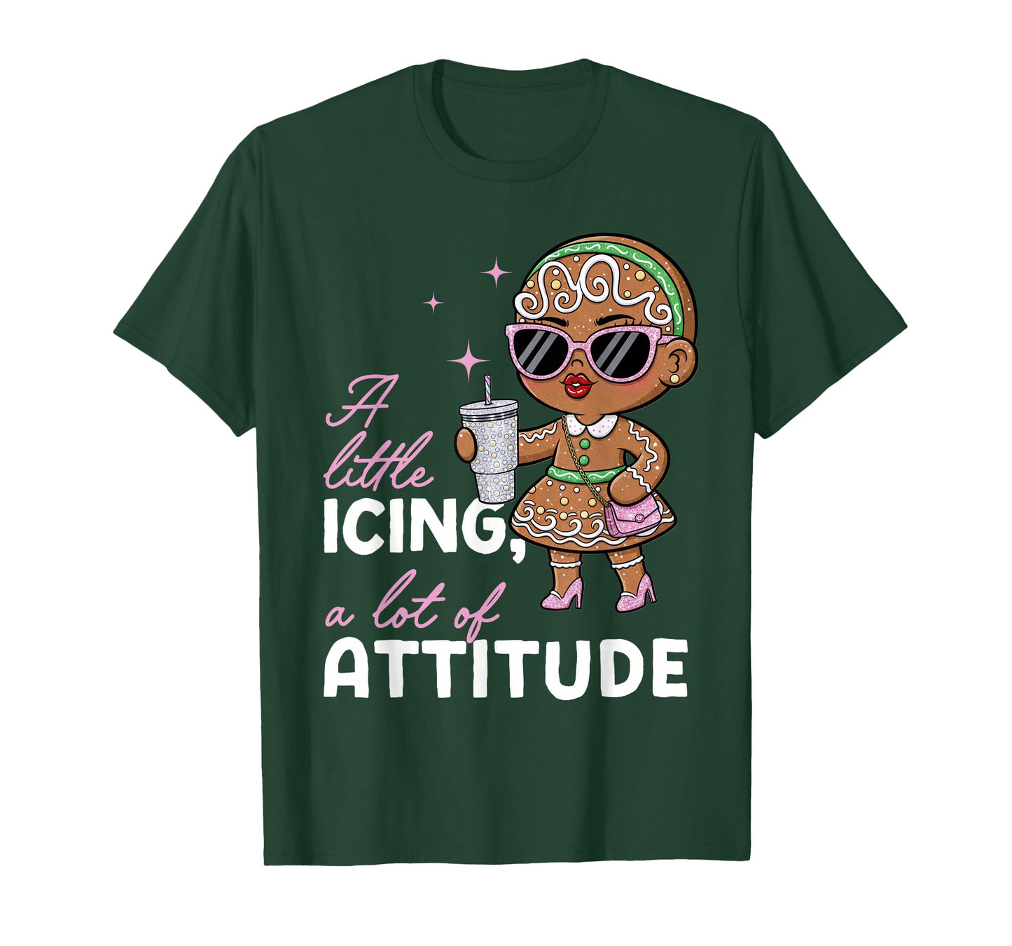 Sassy Gingerbread Girl Bougie Christmas Attitude Funny T-Shirt