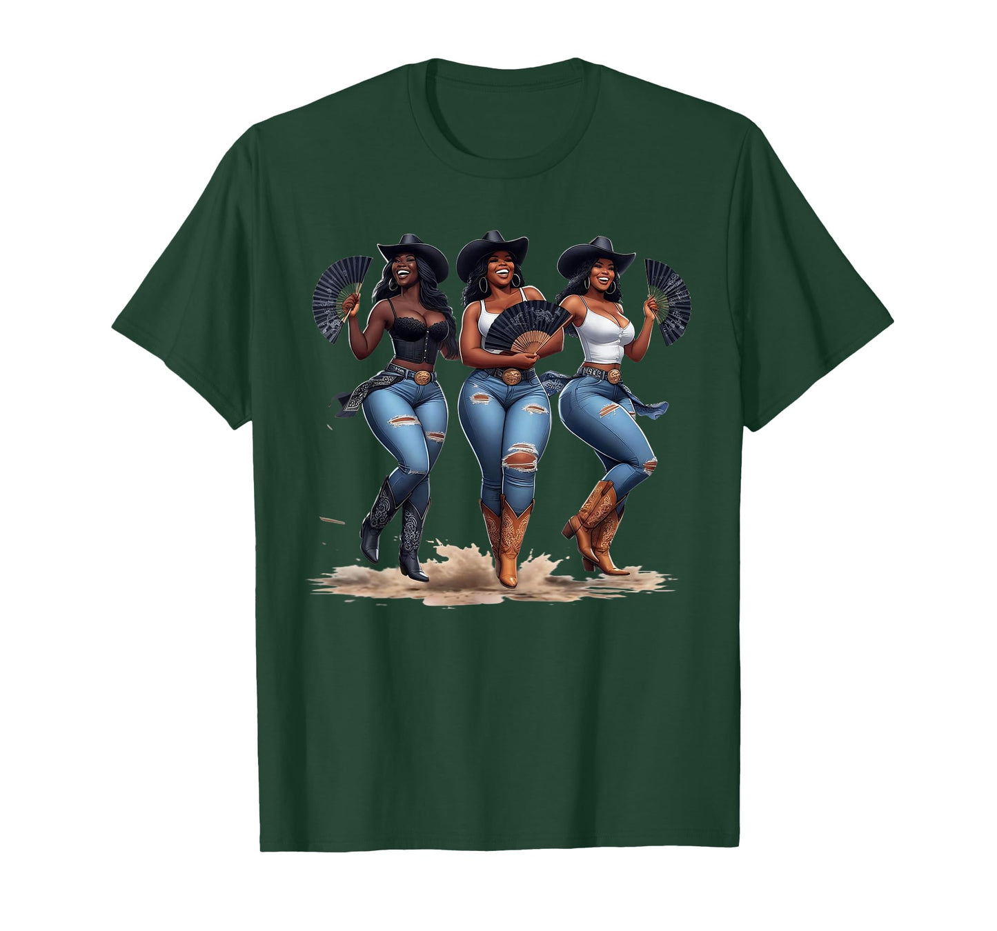 Black History Month Cowgirl Western Afro Black Women African T-Shirt