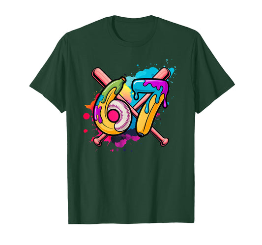 Funny Banana Baseball 67 Ice Cream Drip Meme T-Shirt