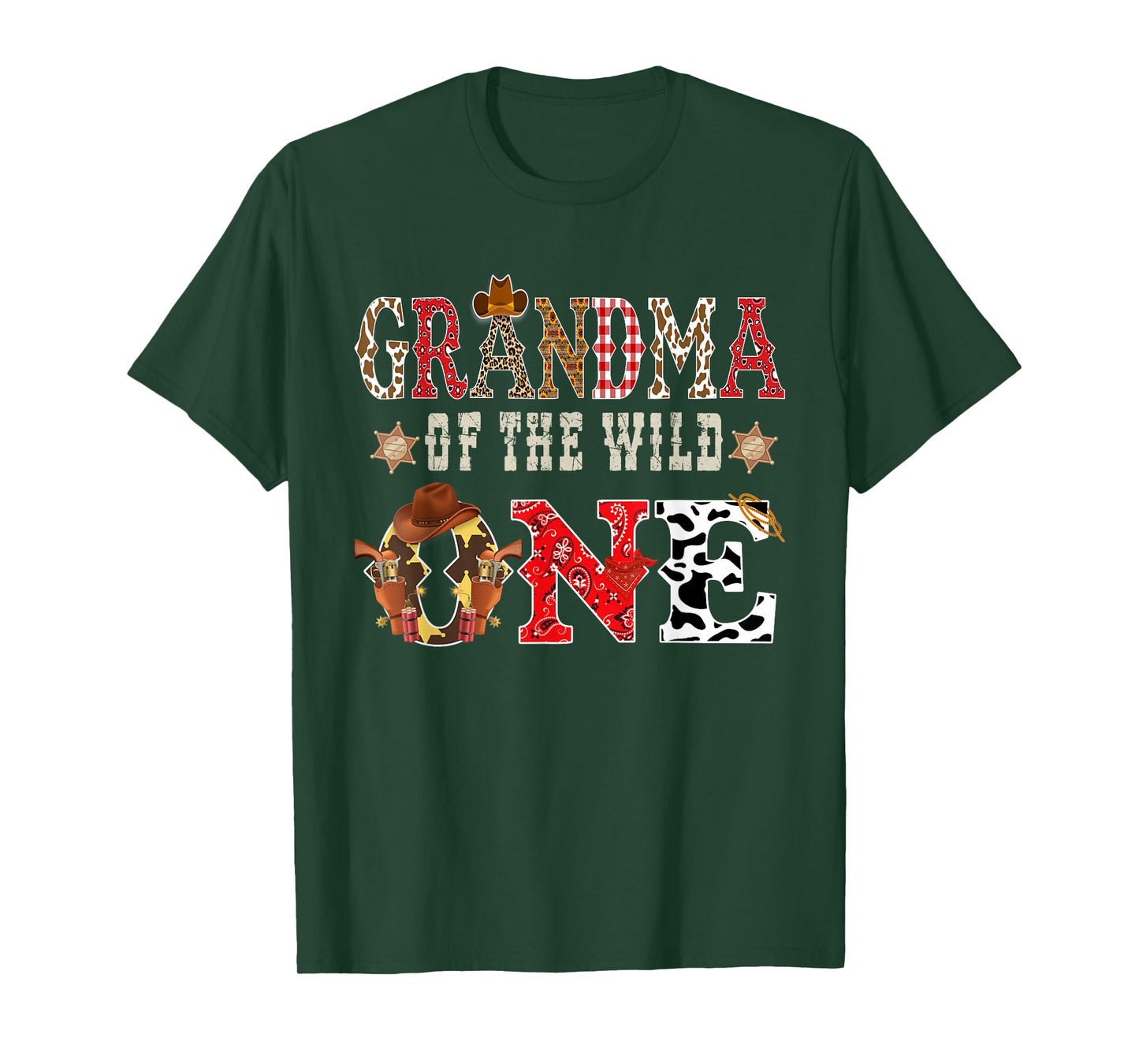 Grandma of The Wild One Cowboy Western Rodeo Party Matching T-Shirt