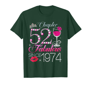 Chapter 52 Fabulous Since 1974 52nd Birthday Queen Diamond T-Shirt