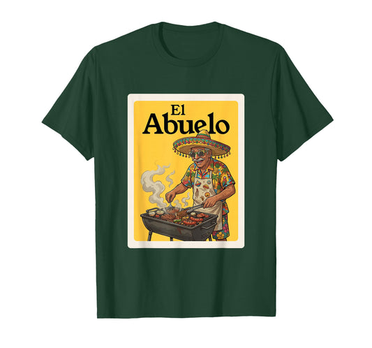 El Abuelo Parrillero Mexican Grandpa Grill T-Shirt
