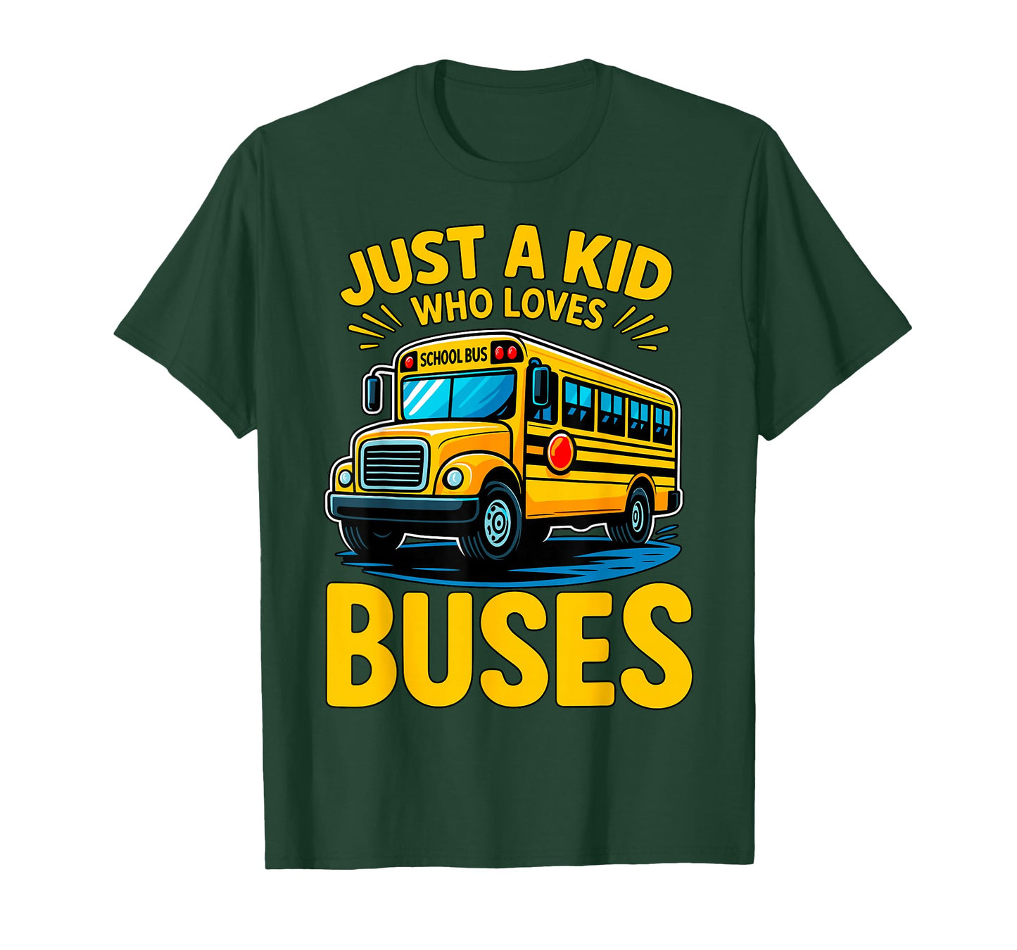 Just a Boy who Loves Buses School Bus T-Shirt