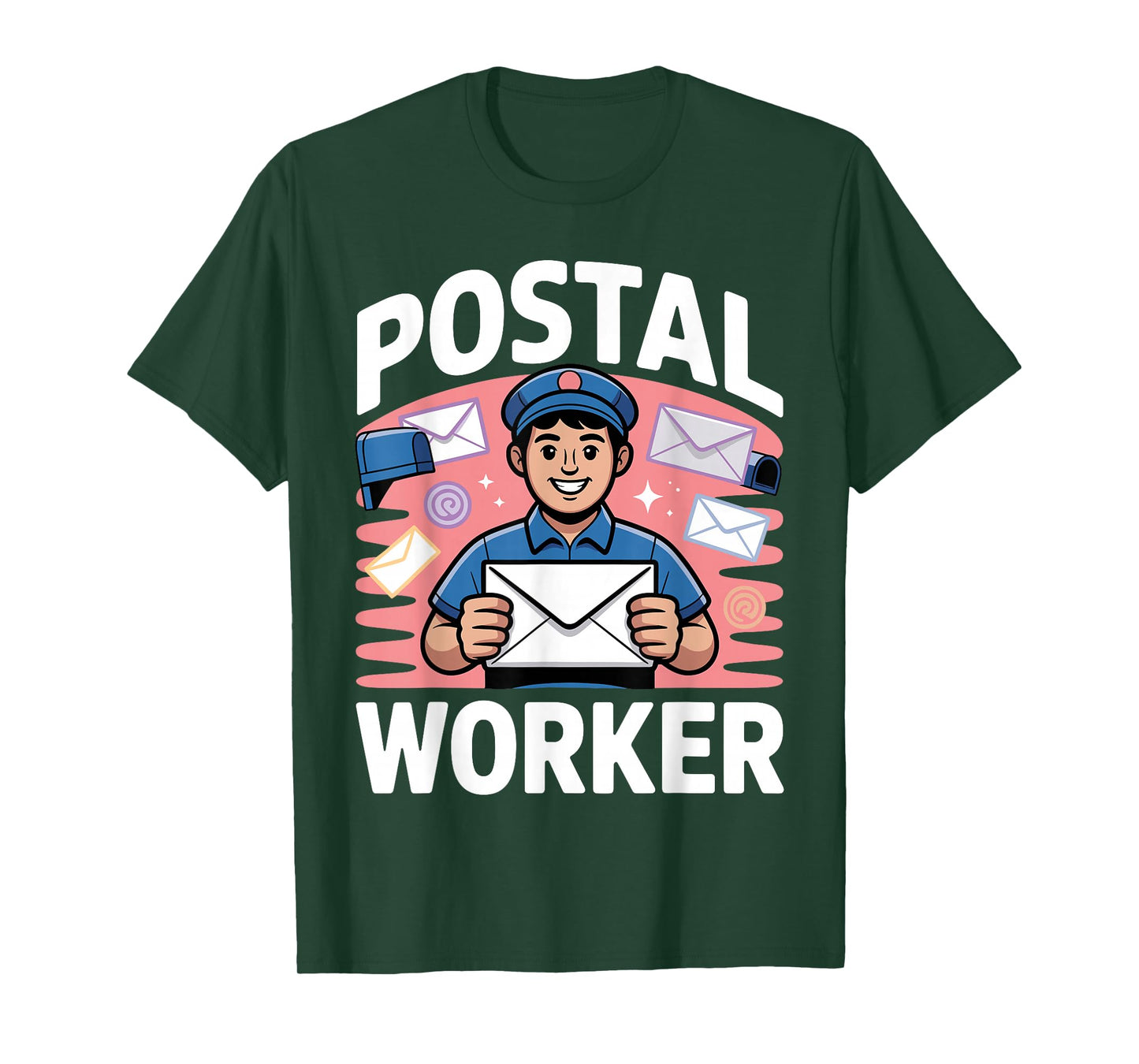 Funny Postal Worker Art for Men Women Mail Man Mail Carrier T-Shirt