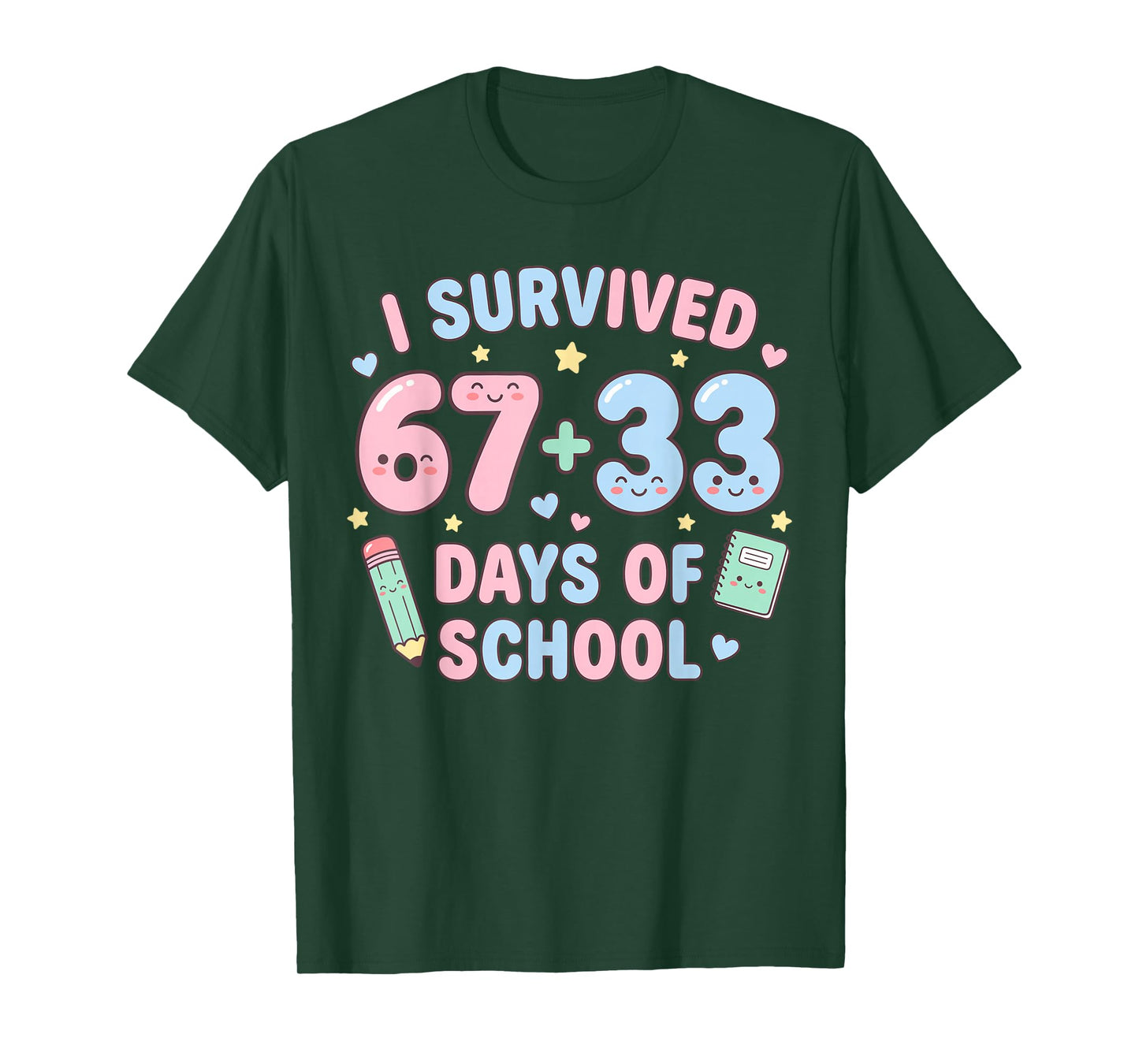 I Survived 100th Days of School Math Teacher Kids T-Shirt