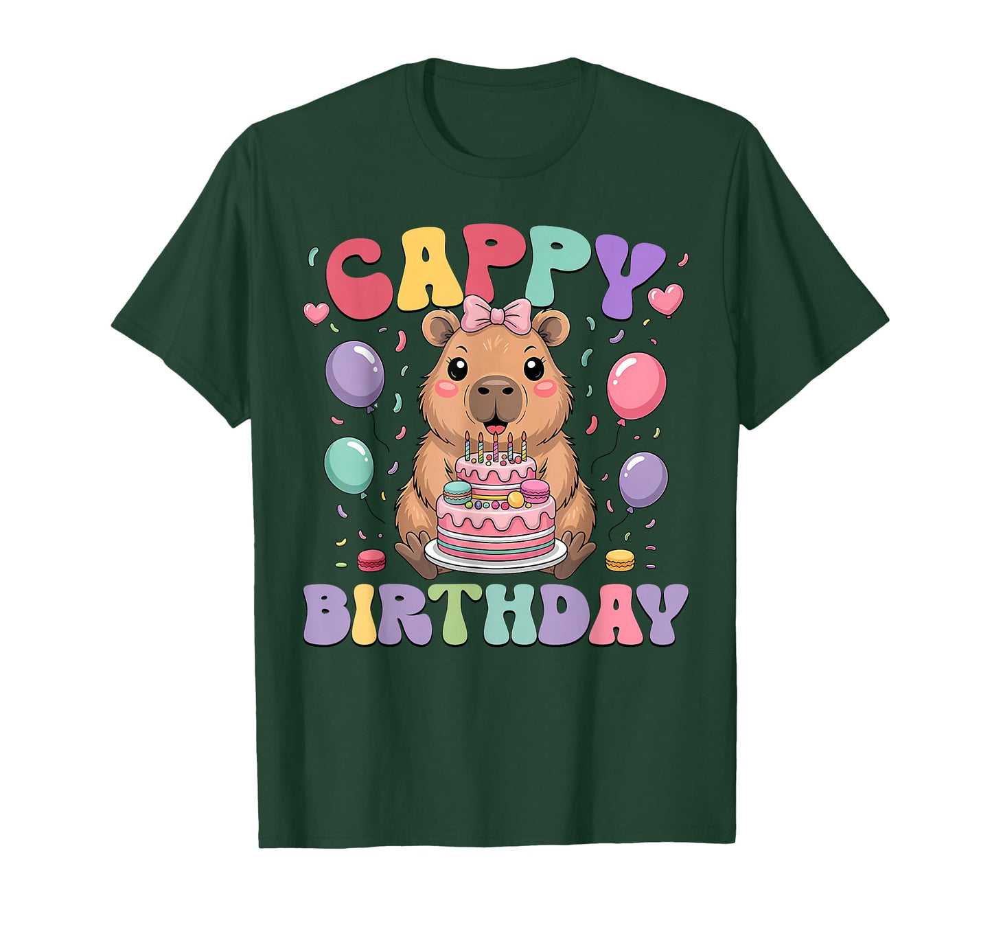 Capybara Birthday Girls Funny Birthday Kids Boys Girls T-Shirt
