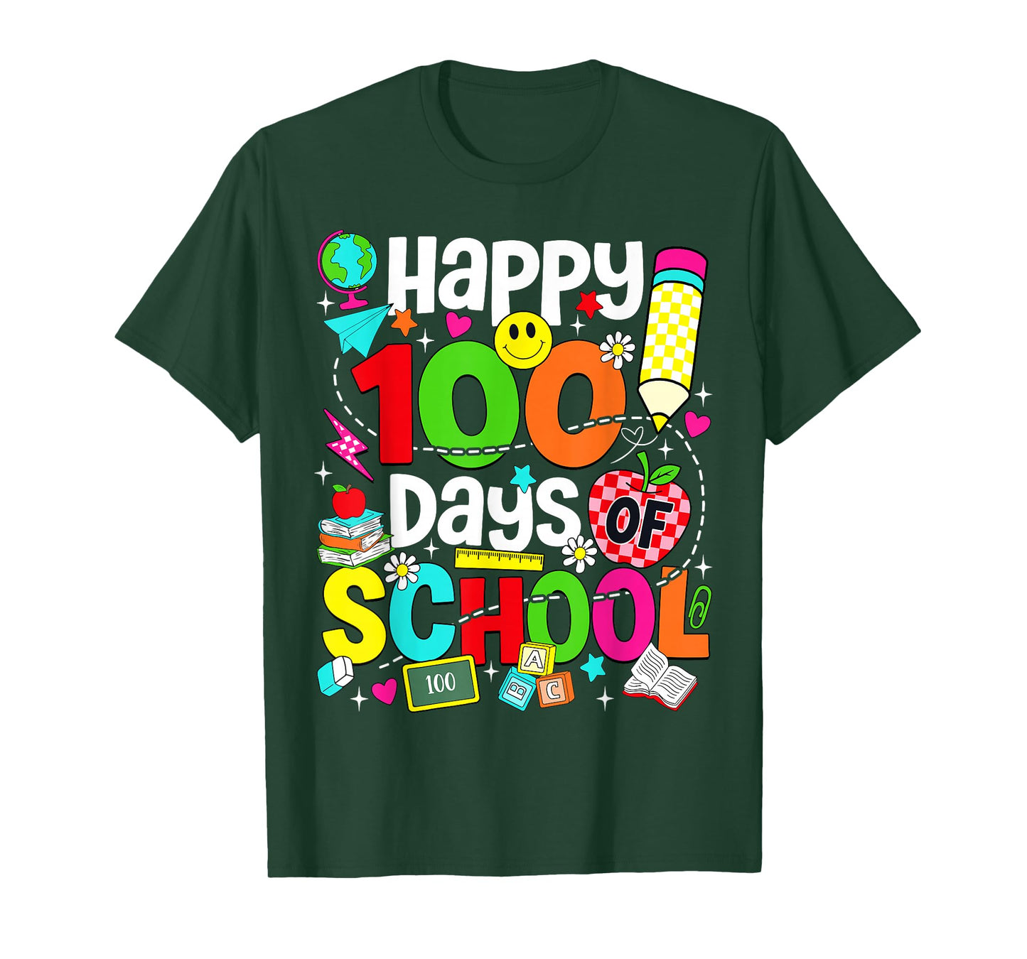 Happy 100 Days of School Teacher Student 100th Day of School T-Shirt
