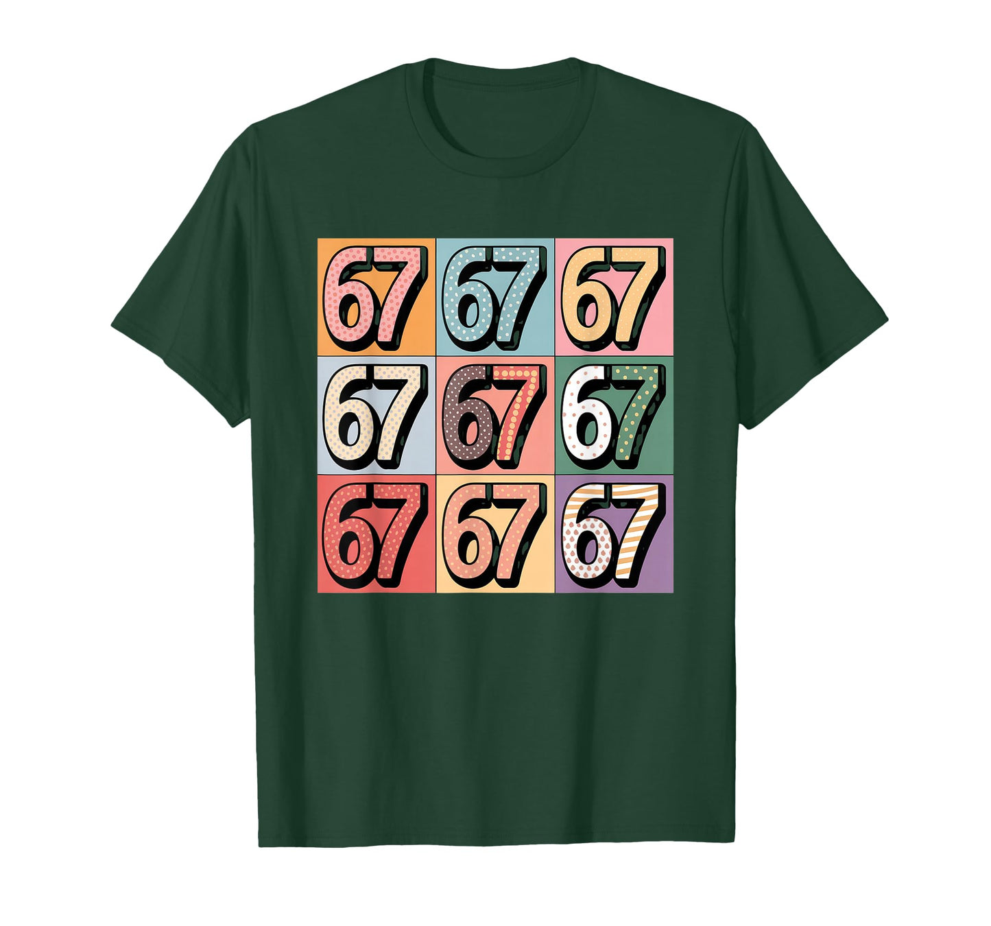 67 Tshirt Ice Cream Drip Meme Funny Six Seven Gen Alpha T-Shirt