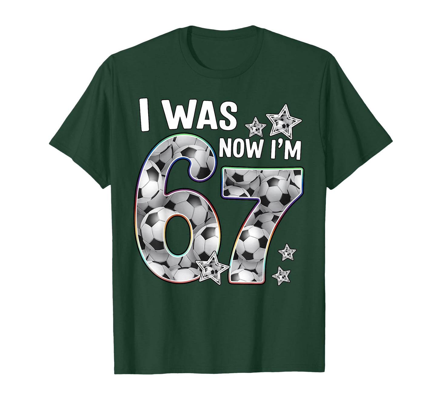Six Seven Meme 7 Year Old Birthday Shirt was 6 Now I'm 7 T-Shirt