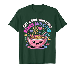Just A Girl Who Loves Ramen and K-Pop Girl Kpop K Pop T-Shirt