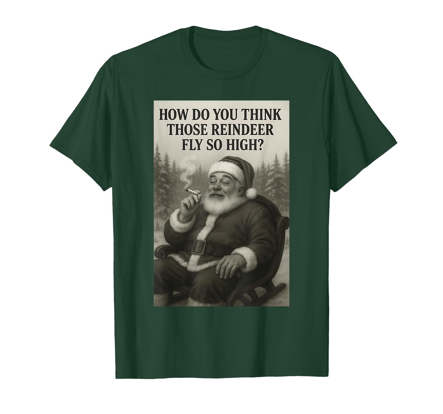 Cool Santa Claus Smoking Weed Marijuana 420 Christmas Quote T-Shirt