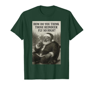 Cool Santa Claus Smoking Weed Marijuana 420 Christmas Quote T-Shirt
