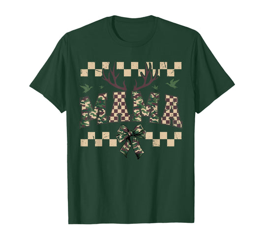 Retro Camo Hunting Mama Deer 90s Wildlife Camping Forest T-Shirt