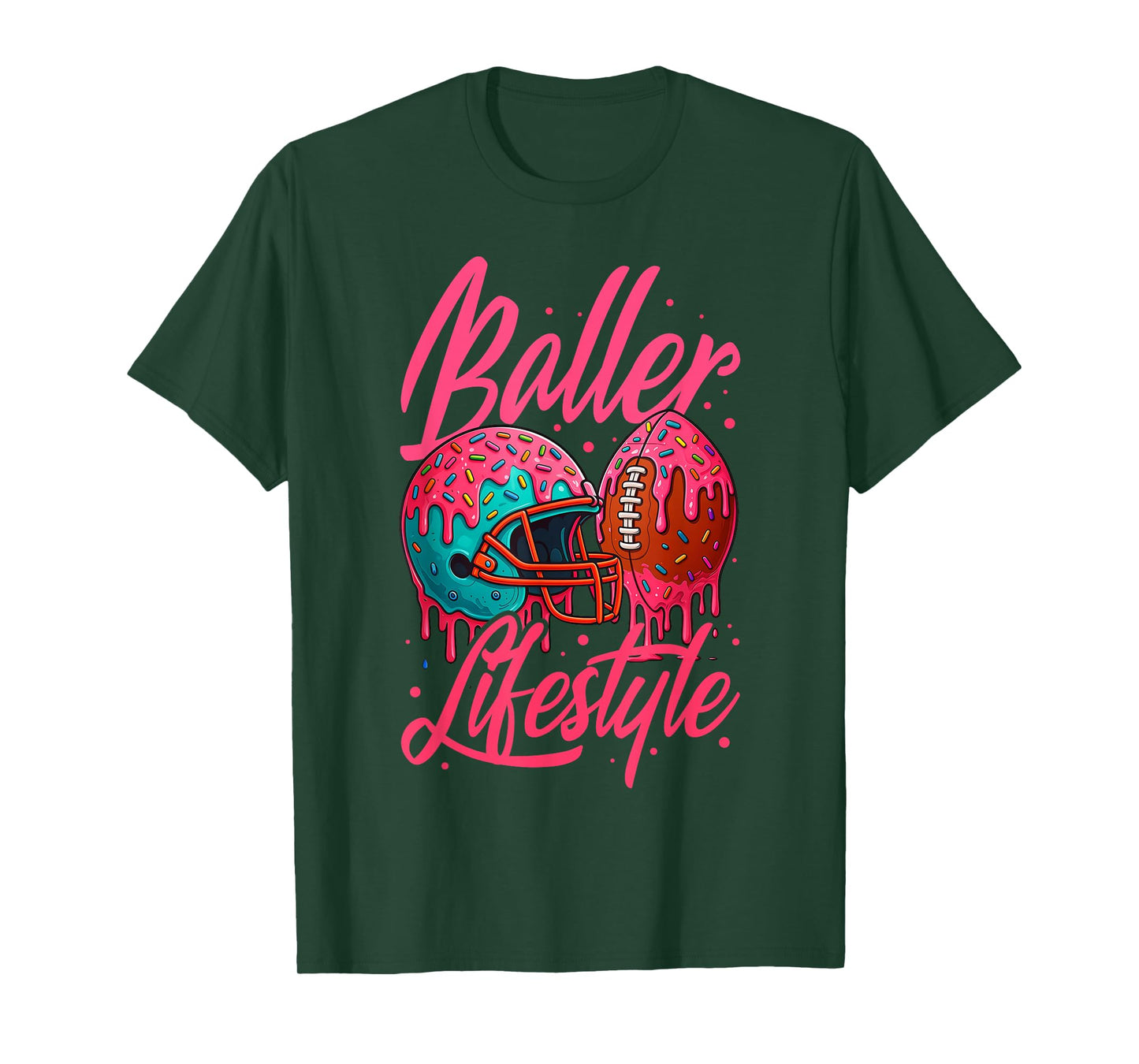 Football Drip Baller Lifestyle Ice Cream Drip for Boys Girls T-Shirt