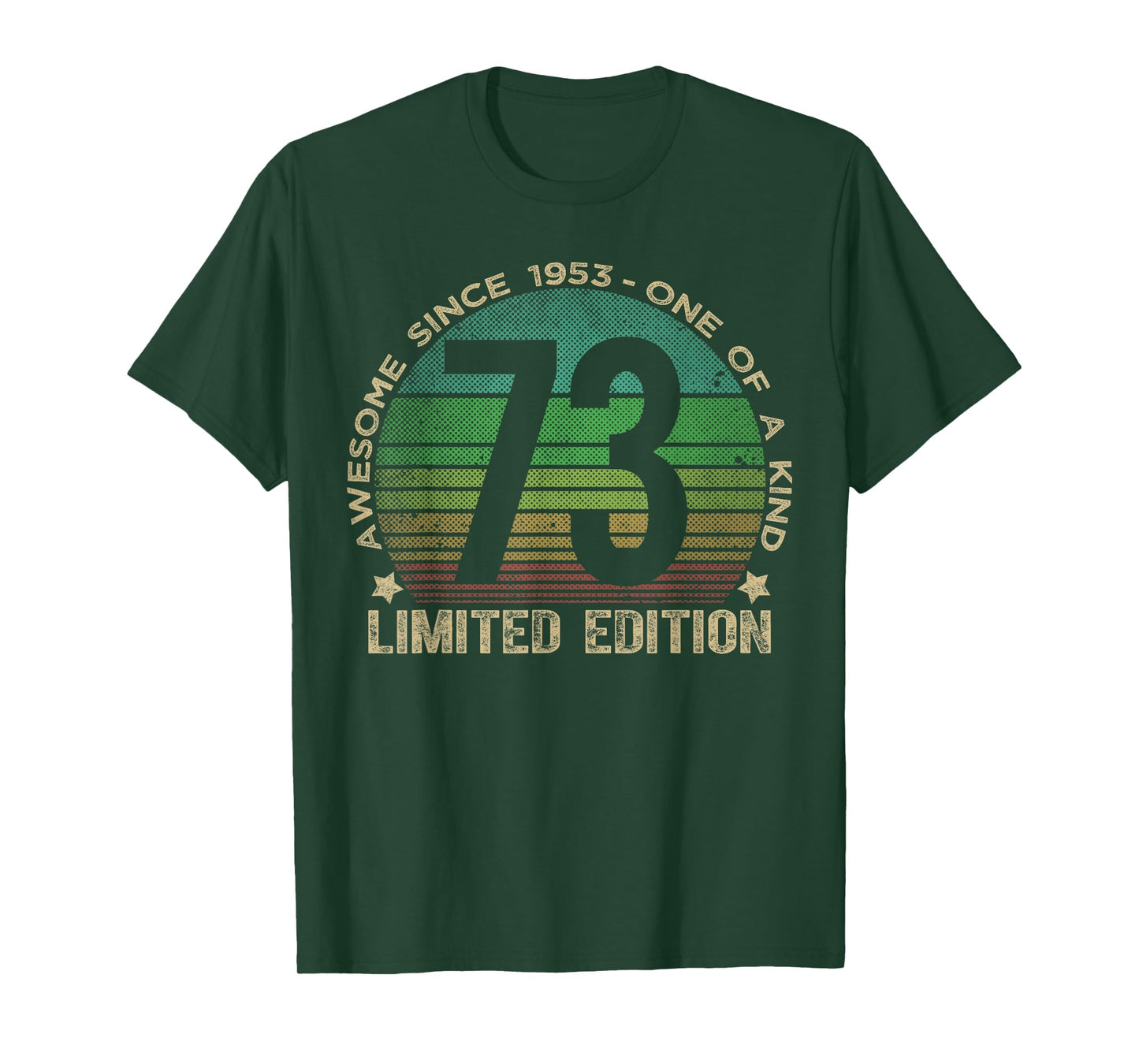 73 Year Old Gifts Vintage 1953 Limited Edition 73rd Birthday T-Shirt
