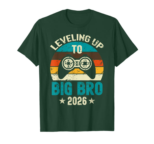 Leveling Up to Big Brother 2026 Level Unlocked Video Gamer T-Shirt