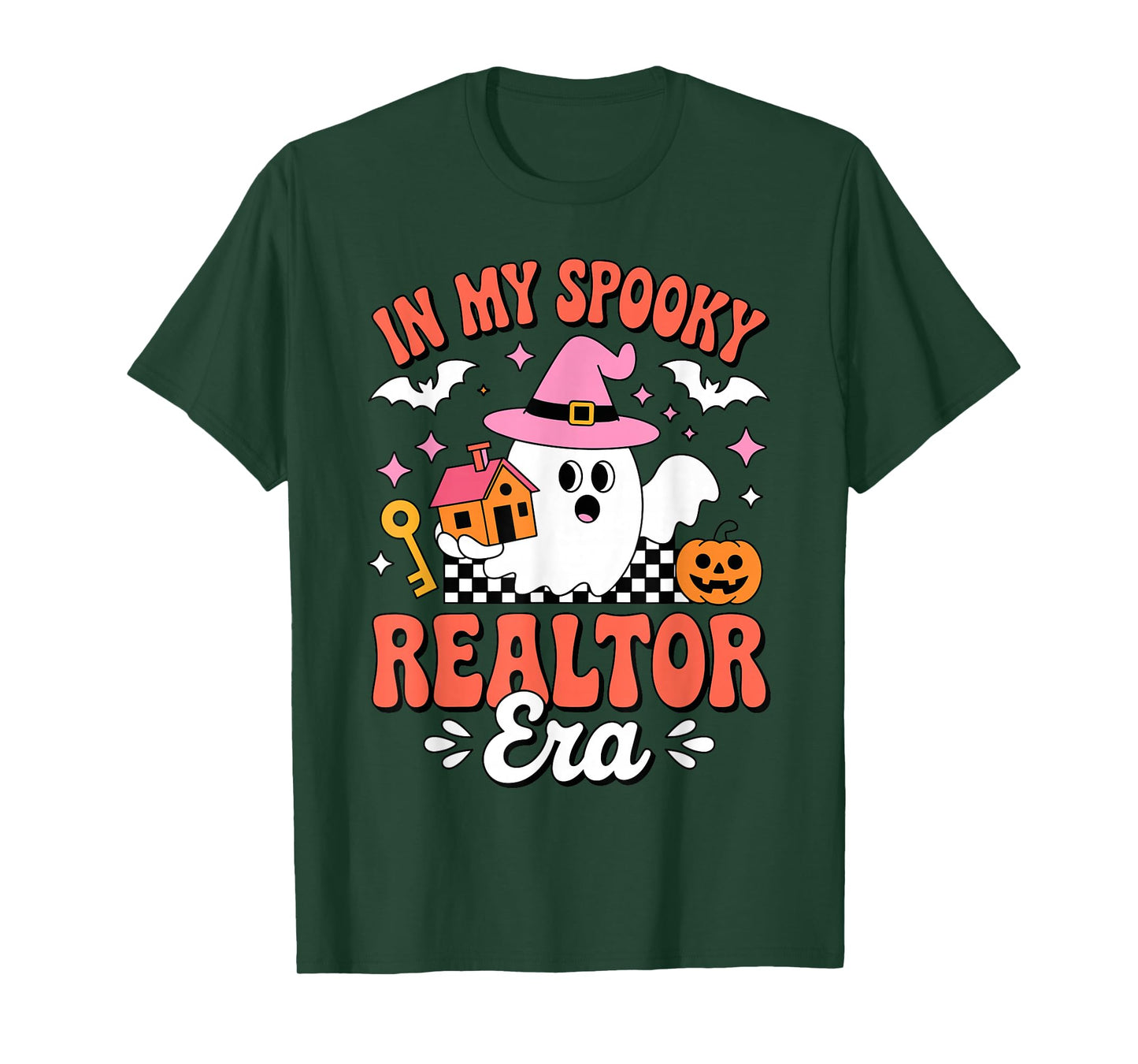 in My Spooky Realtor Era Real Estate Halloween Costume Ghost T-Shirt