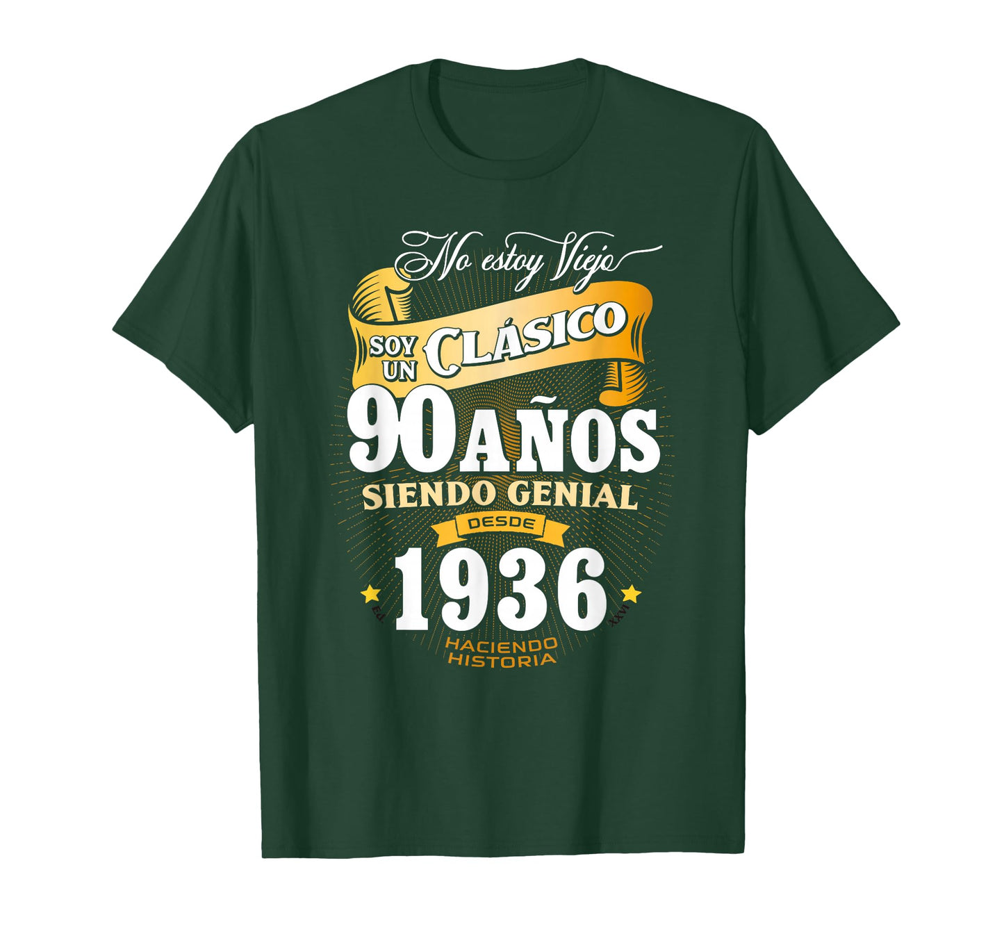 Vintage 90th Birthday Men Funny 1936 90 Birthday Spanish T-Shirt
