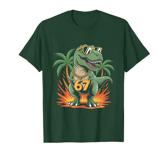T-rex Dinosaur 67 Six Seven Alpha Slang 6 7 Meme Toddlers T-Shirt