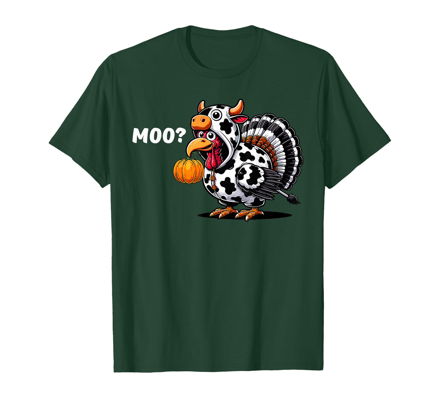 Moo Turkey Cow Costume Fall Thanksgiving Men Women T-Shirt