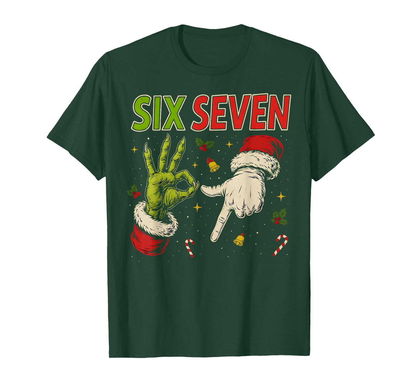 Funny 67 Six Seven Meme Christmas Gen Alpha Z Slang T-Shirt
