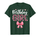 Coquette Bow Leopard Birthday Girl T-Shirt