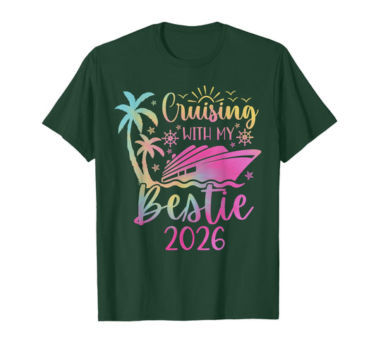 Besties Cruise Trip Matching Cruising with My Bestie 2026 T-Shirt