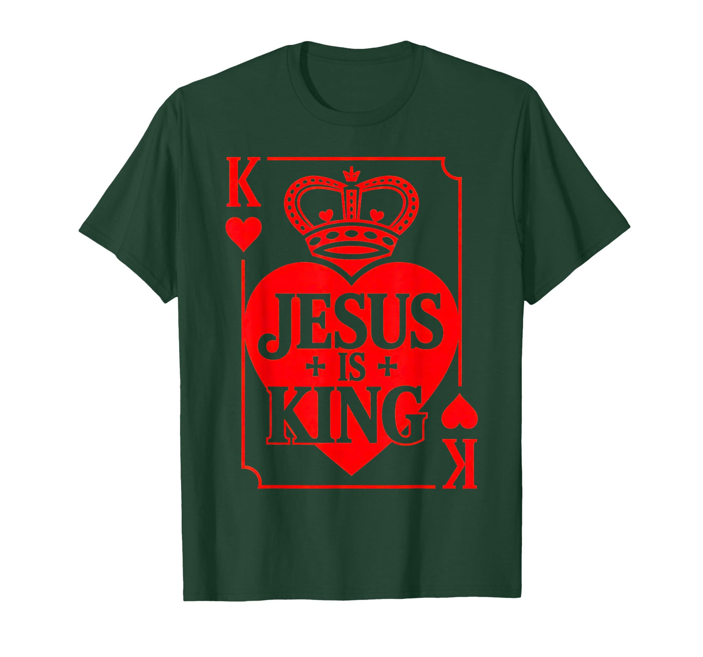 Jesus is King Christian Valentine K Heart Card God Faith T-Shirt