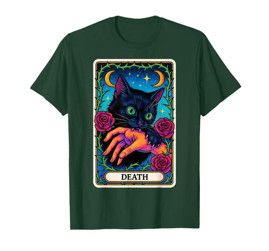 Cat Death Tarot Card T-Shirt