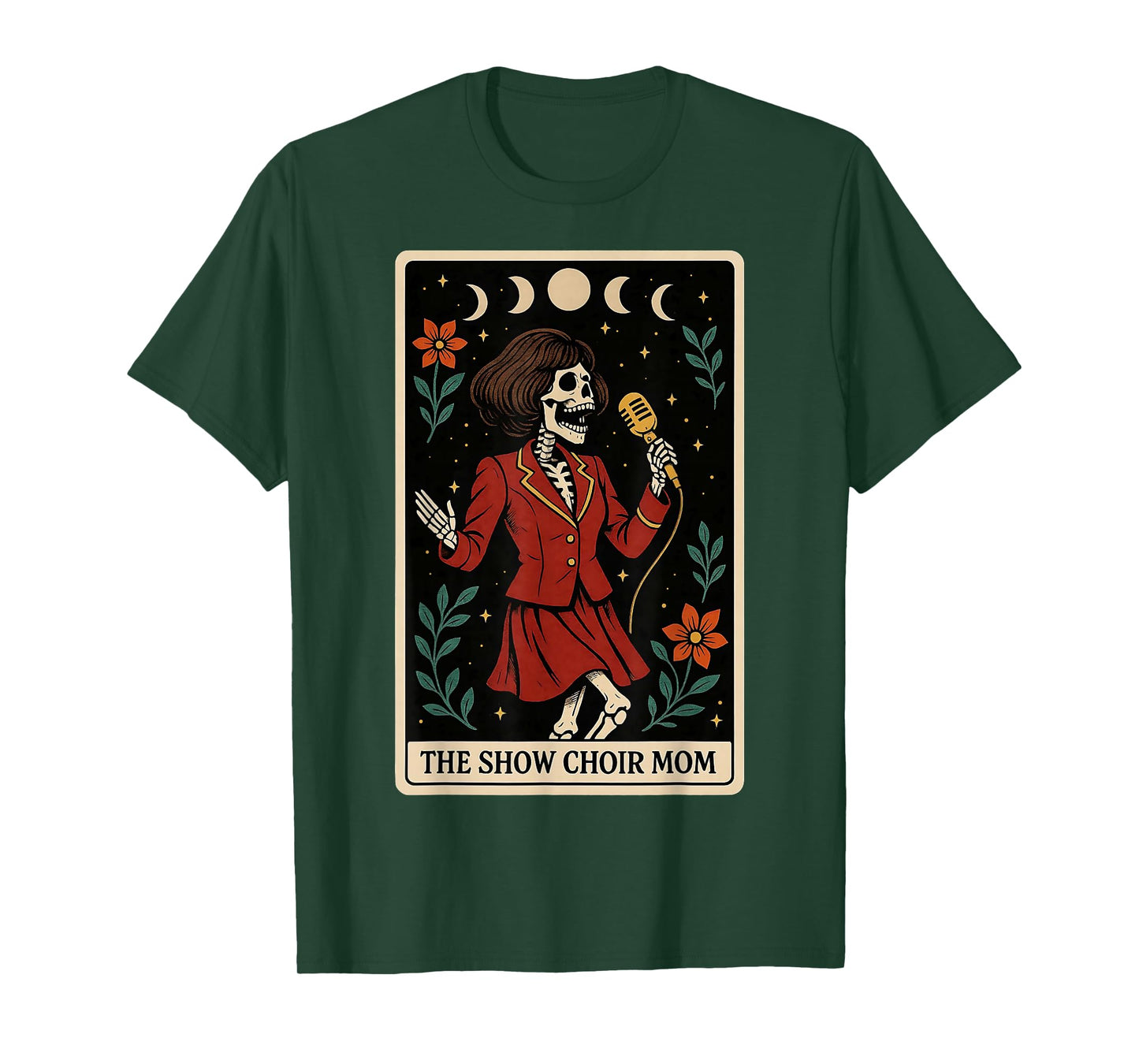 The Show Choir Mom Mama Chorister Singing Skeleton Tarot T-Shirt