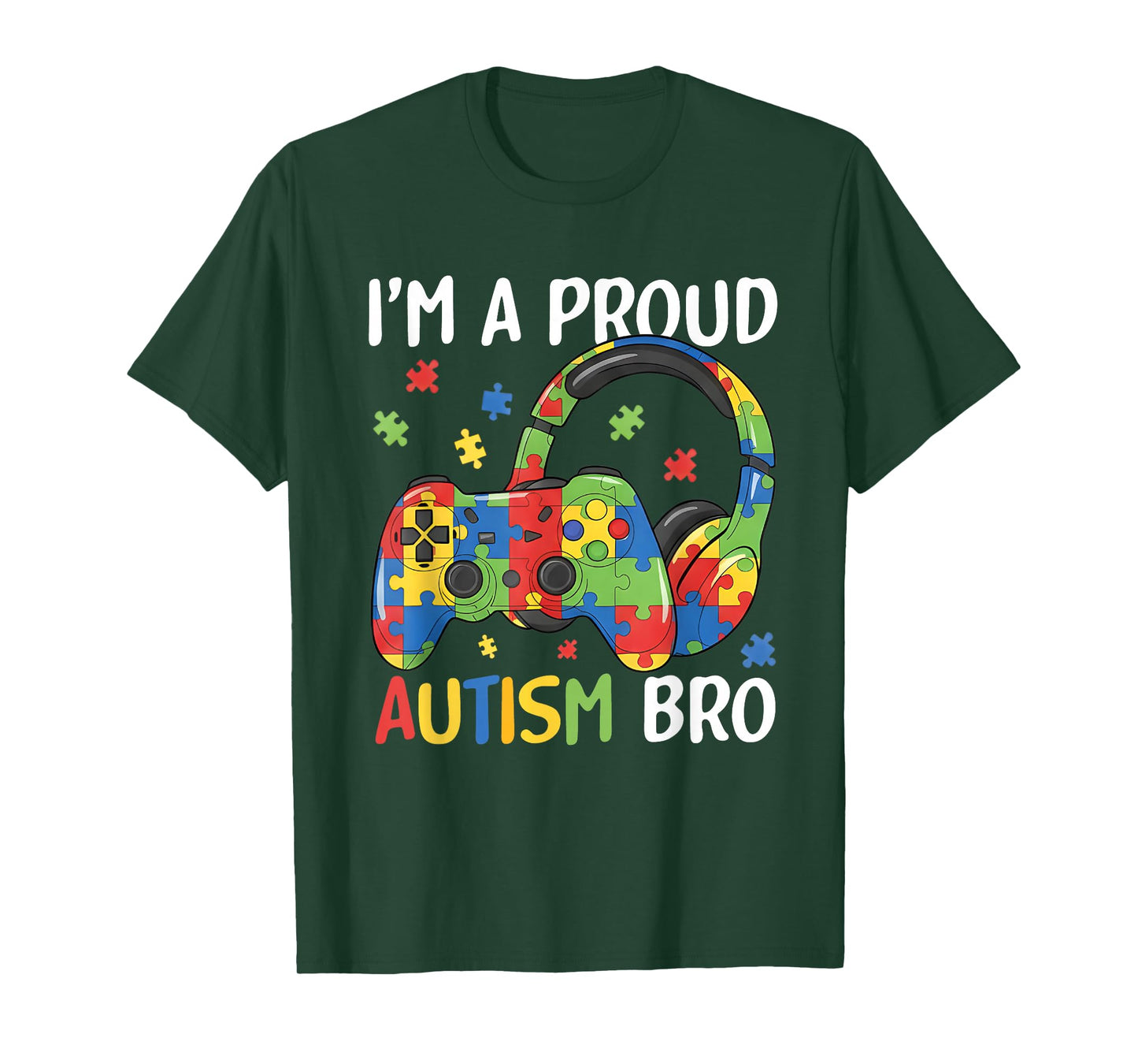 I'm a Proud Autism Brother Autism Awareness Video Game Boys T-Shirt