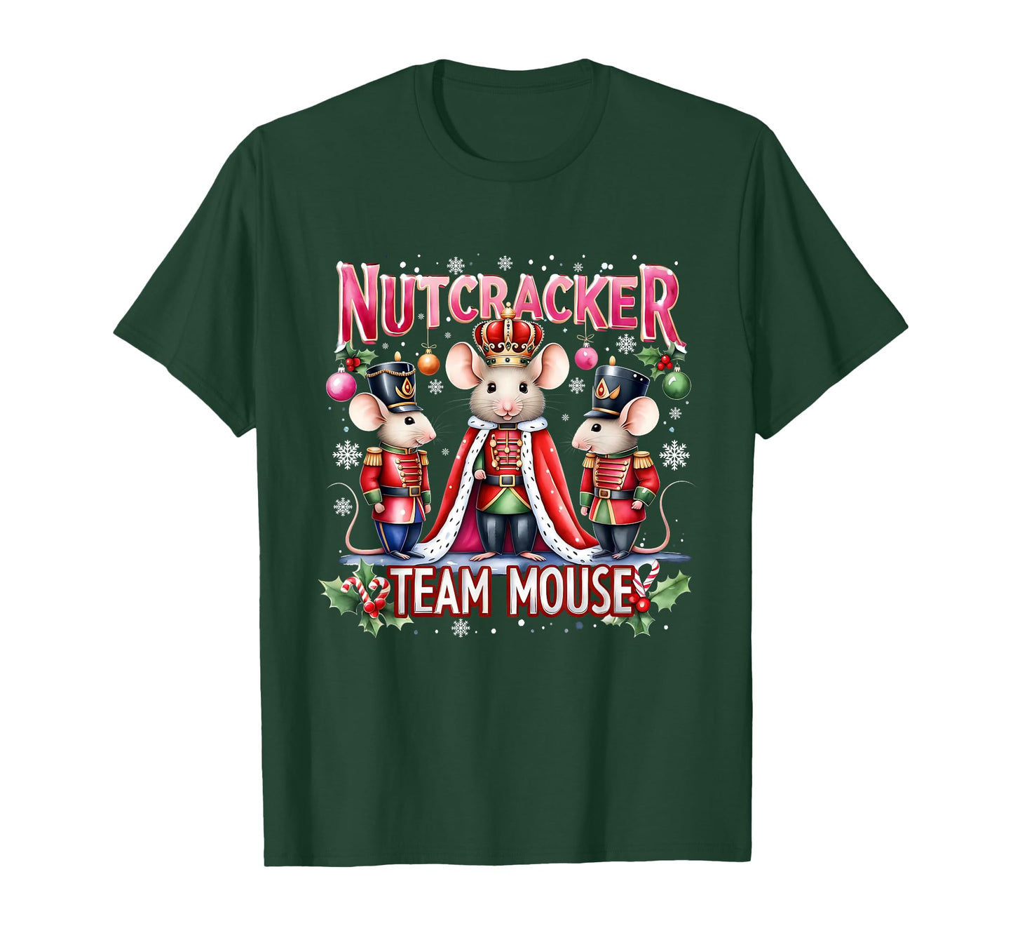Nutcracker Team Mouse Cute Christmas Design T-Shirt